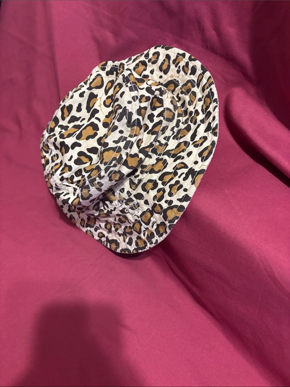 Kids Leopard Print Bucket Hat - White/Tan/Black
